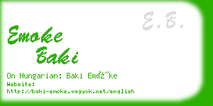 emoke baki business card